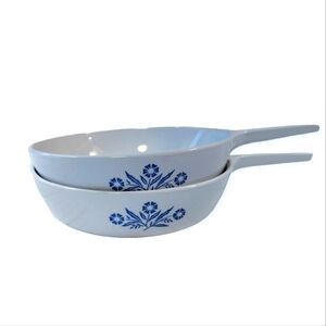 2 Vintage Corning Ware Cornflower Blue P-83-B Sauce Pan Skillets